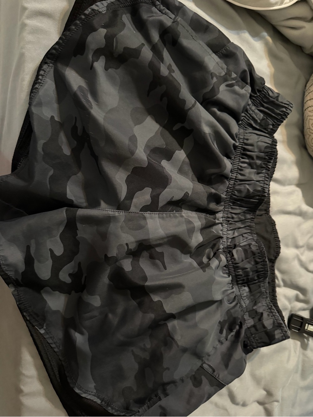 Athletic Works Black Gray Camo Athletic Shorts